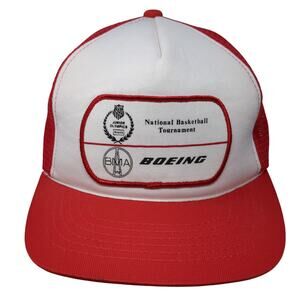Boeing National Basketball Tournament Snapback Trucker Hat Red One Size